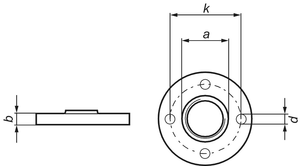 GF  329  screwed flange 2    " black